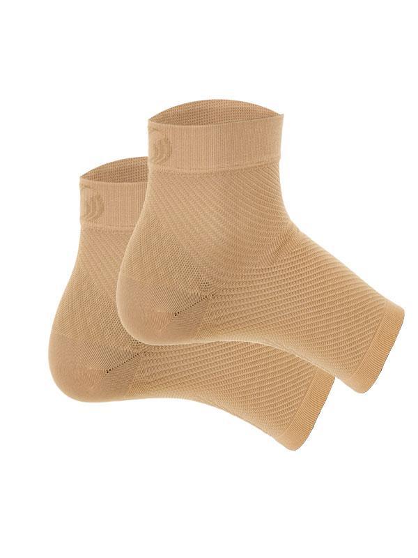 Compression Foot Sleeve - The FS6 - for Plantar Fasciitis Relief - NATURAL COLOR - BURTEN - Karavel Shoes - karavelshoes.com
