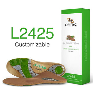 L2425M Men's Customizable Posted Orthotics W/ Metatarsal Support - Aetrex - Karavel Shoes - karavelshoes.com