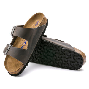 Women's Arizona Soft Footbed Iron Oiled Leather - Birkenstock - Karavel Shoes - karavelshoes.com