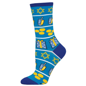 Women's "Hanukkah Icons" Socks - Socksmith - Karavel Shoes - karavelshoes.com