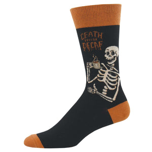 Men's "Death Before Decaf" Socks - Socksmith - Karavel Shoes - karavelshoes.com